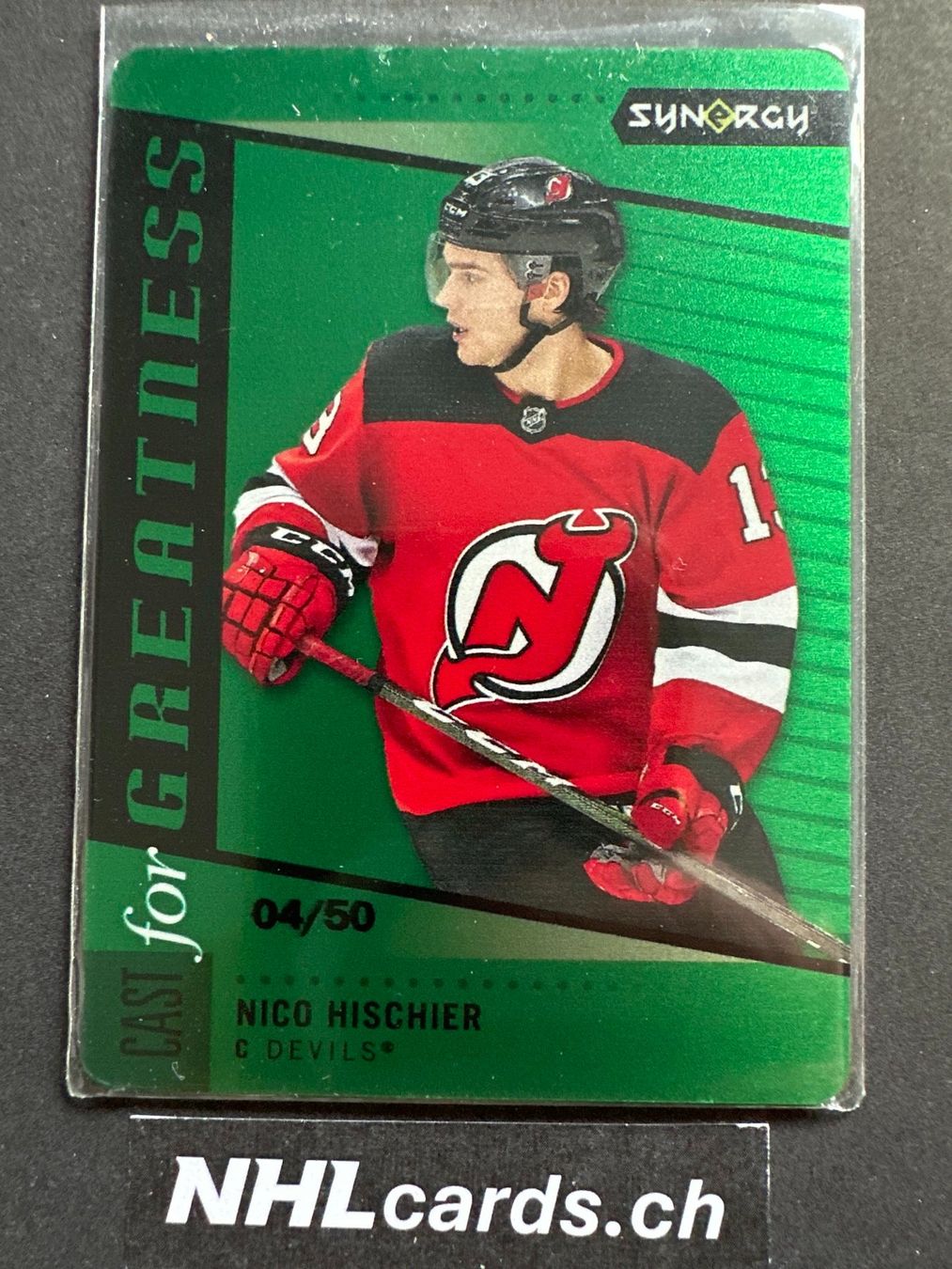 NHL Carte collezionabili: Nico Hischier NHL Metal Insert Card /50 – Usato da Belp venduto da nhlcards.ch
