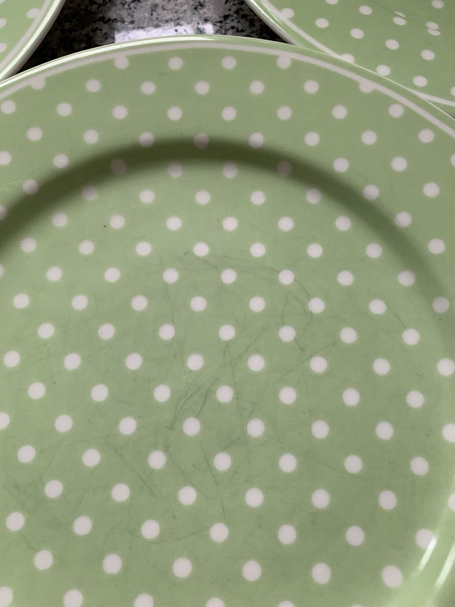 Greengate Piatti: 5 Teller von Greengate Dotty pale green – Usato da Ellikon an der Thur venduto da Bali1999 2
