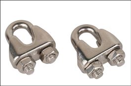 2 Stk. Drahtseilklemmen INOX 6 mm. Kostenfreie Zustellung!