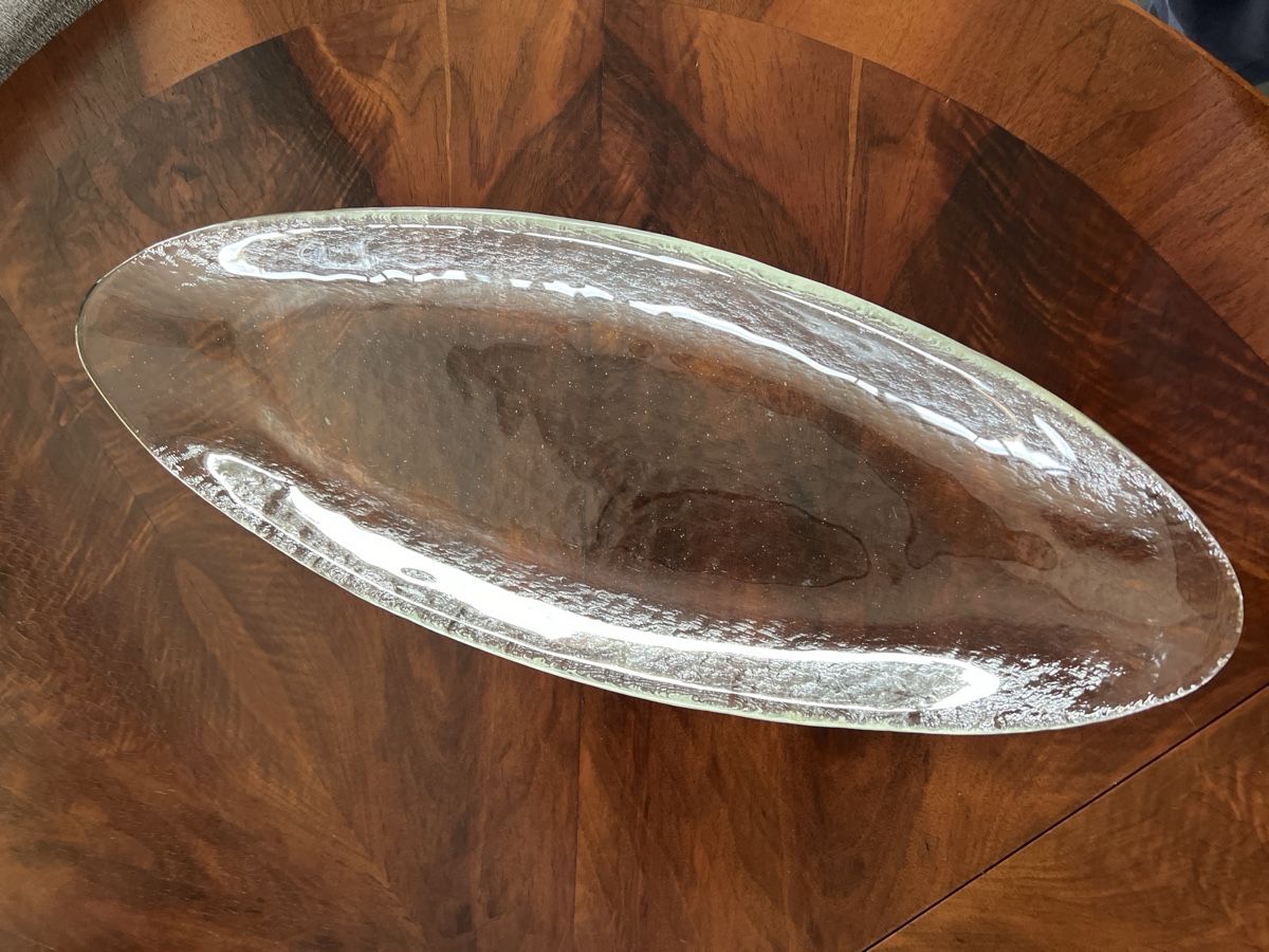 Glasi Hergiswil Piatti di portata: Hergiswiler Glas-Schale Barca gross – Nuovo (secondo la descrizione) da Kreuzlingen venduto da Muschel64