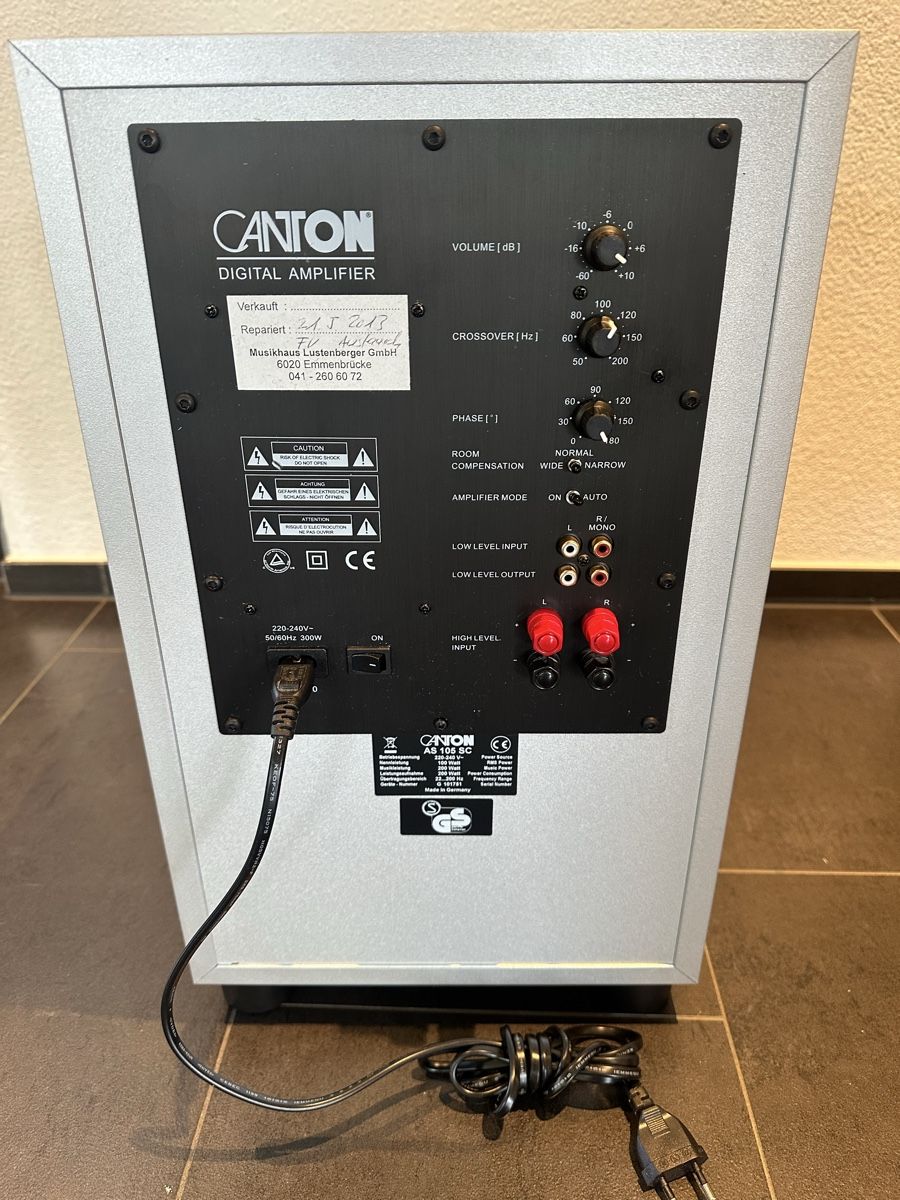 Canton Lautsprecher: Canton Subwoofer AS 105 SC – Gebraucht aus Rain von Huwy74 3