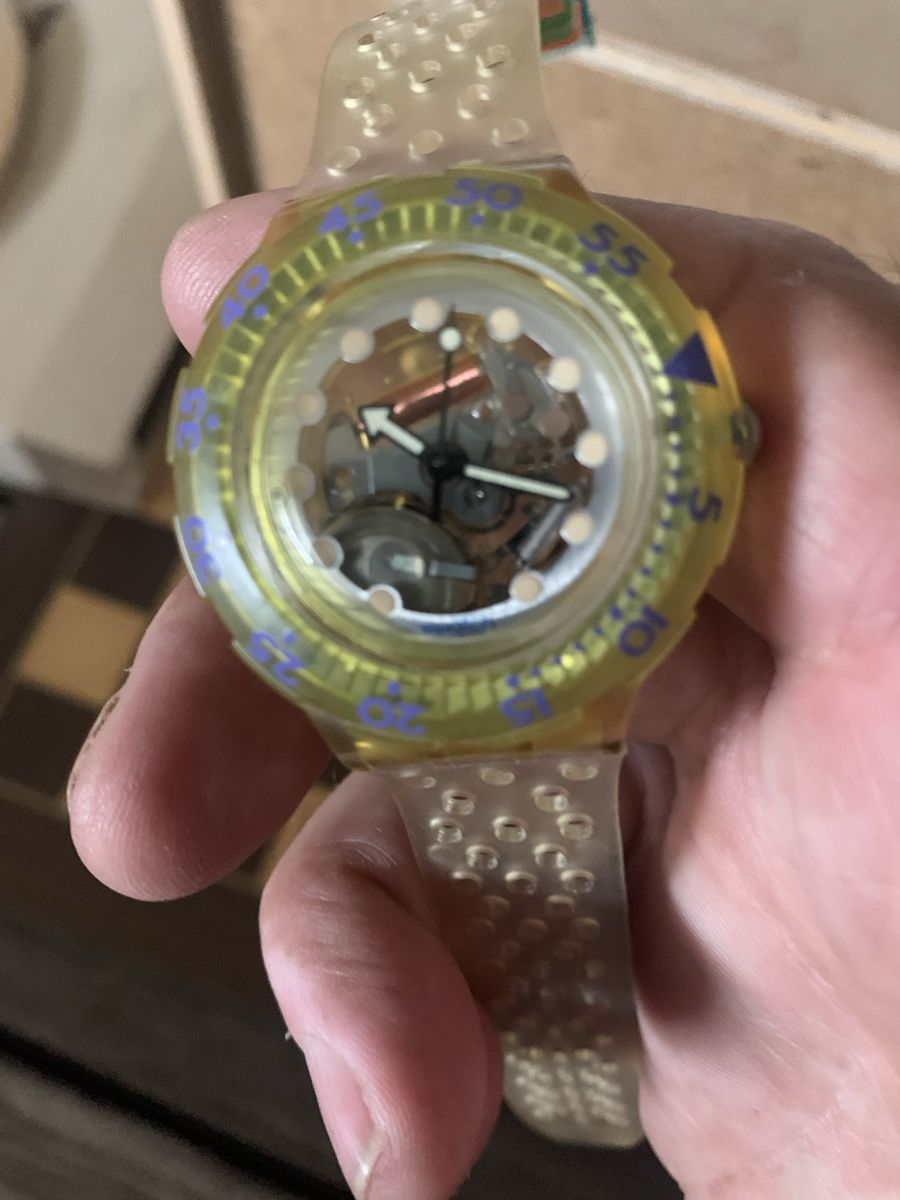 Swatch Uhren: Swatch Uhr Scuba Jelly bubbles 1990 – Gebraucht aus Brugg AG von Simone92