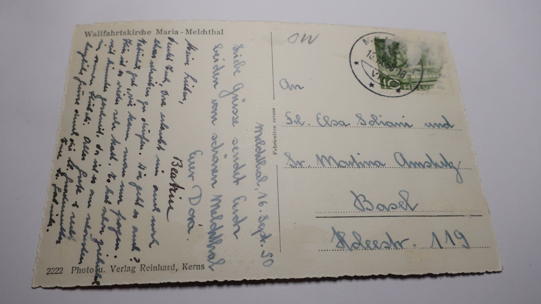 Cartes postales: Wallfahrtskirche Maria - Melchtal  1950 – D'occasion à Cormoret par Pascalll2001 4