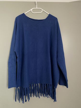 Pullover mit Fransen Gr L