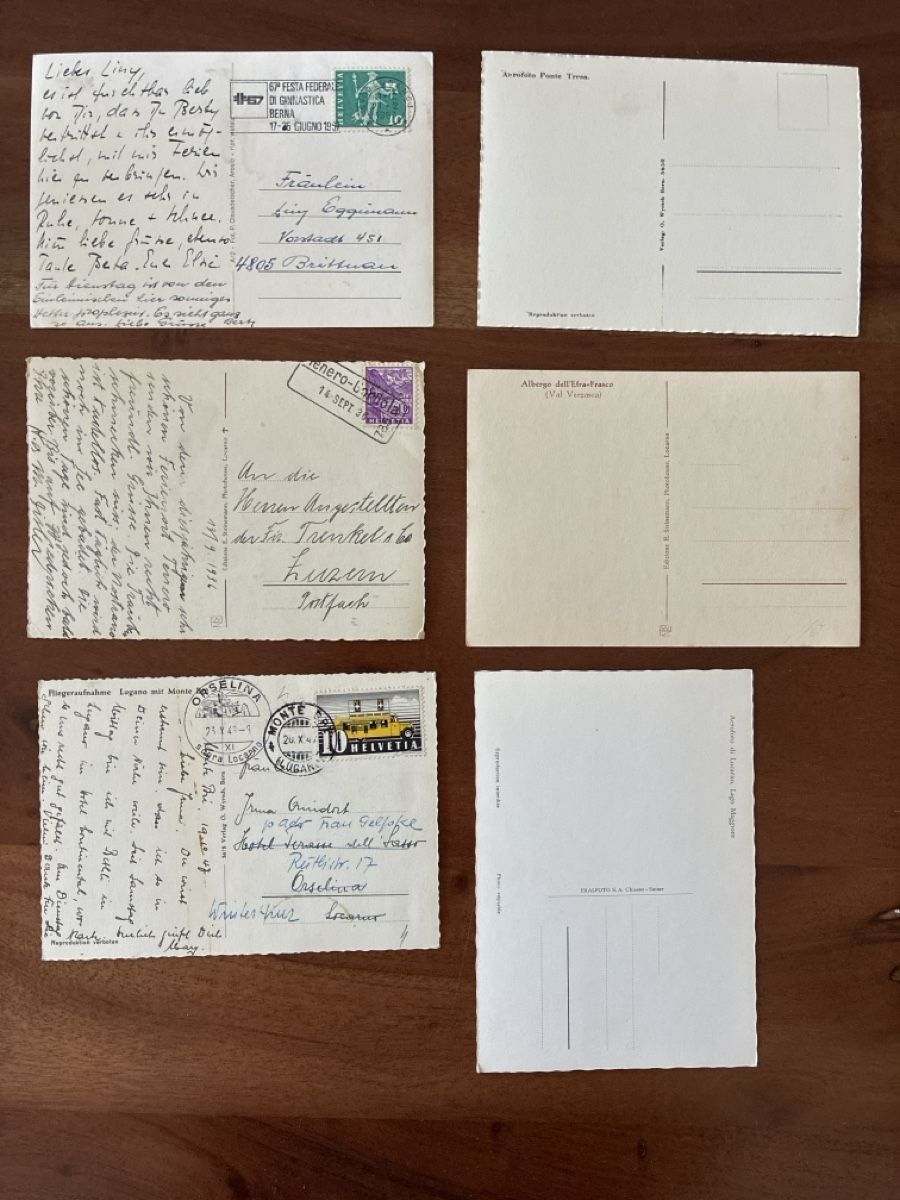 Cartoline postali: 12 Ansichtskarten Schweiz diverse vom Kanton Tessin  – Usato da Oftringen venduto da Cla.vD.74 2