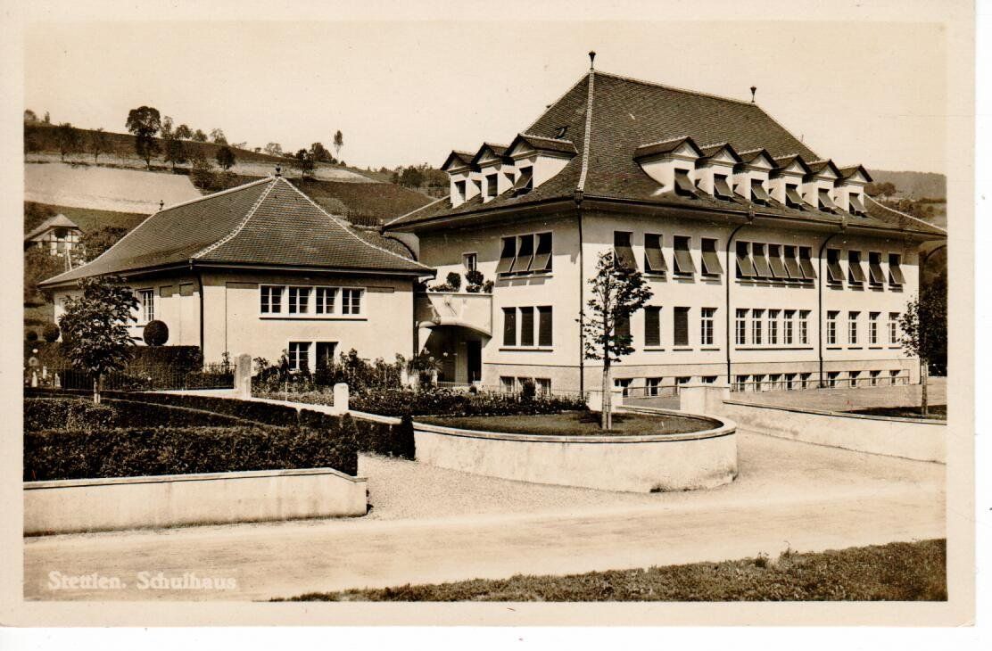 Cartoline postali: Stettlen Schulhaus – Usato da Wolhusen venduto da Curver9