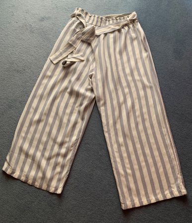ONLY Culotte Stoffhosen, weiss/blau-grau, 36