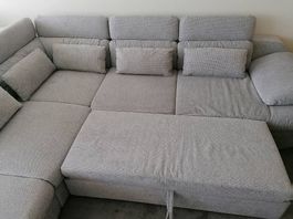 Graue Ecksofabet wie neu Comforama