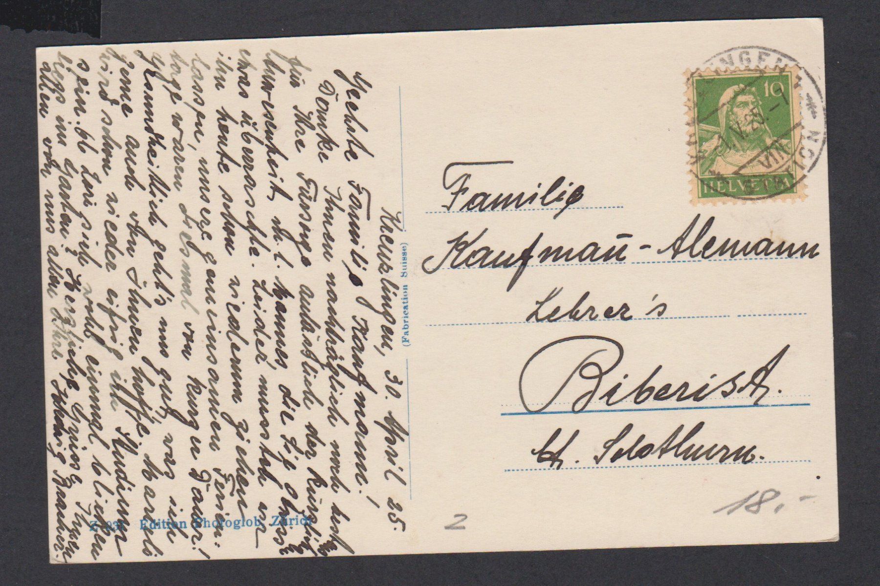 Cartoline postali: Kreuzlingen + Konstanz   :   alte Ansichtskarte 1925 – Usato da Vitznau venduto da Ropaku 1