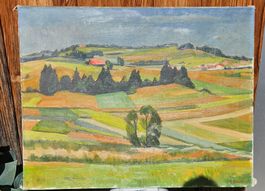 CARL BAUER  Ölbild (1897-1989) BASEL  1953 "bei Noirmont "