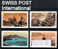SWISS POST INTERNATIONAL Markenset Nr.2-5 Versand- Ausland