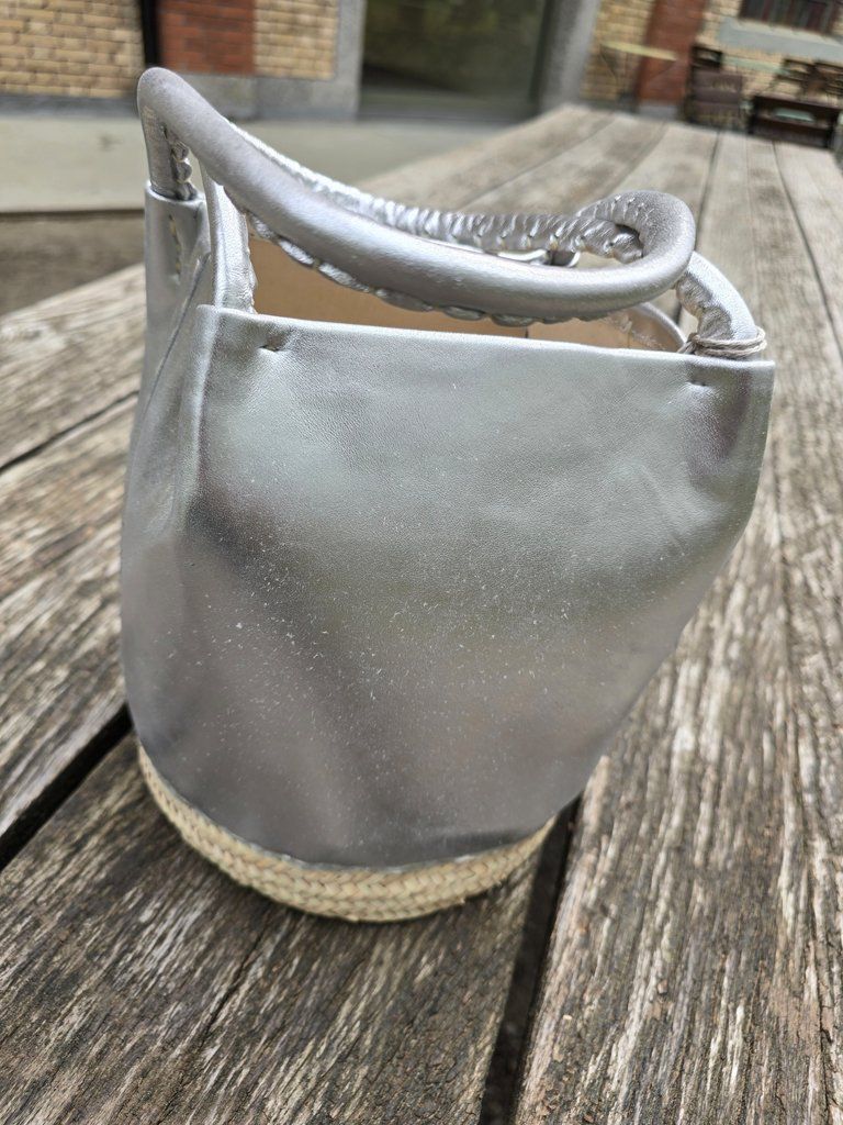 Borse da donna: Korb: Korbtasche Leder silber-ANGEBOT – Nuovo (secondo la descrizione) da Romanshorn venduto da Rachacha 2