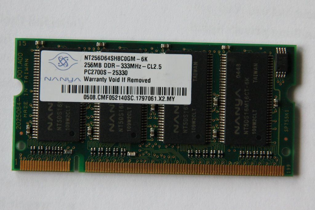 Memoria / RAM: 256MB DDR RAM SO-DIMM - 333MHz – Usato da Appenzell venduto da Steihirt