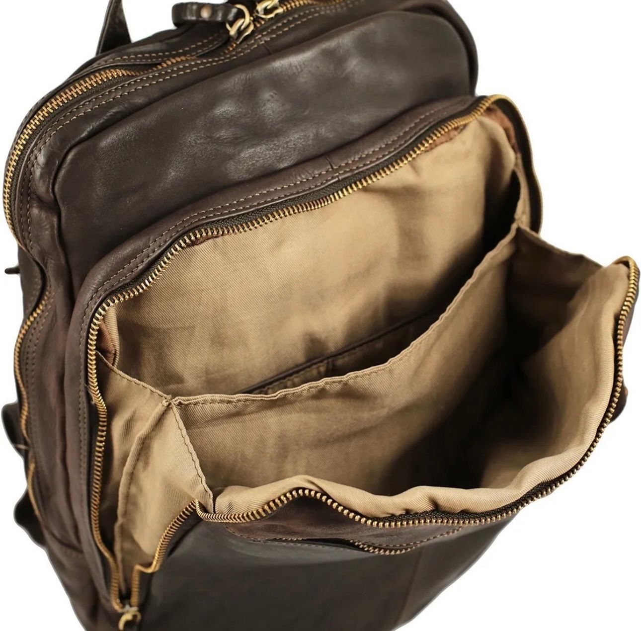 Zaini: Lederrucksack groß Milano - Farbe: Braun – Nuovo e nell'imballaggio originale da Wittenbach venduto da WWW.DRILUBAGS.CH 1