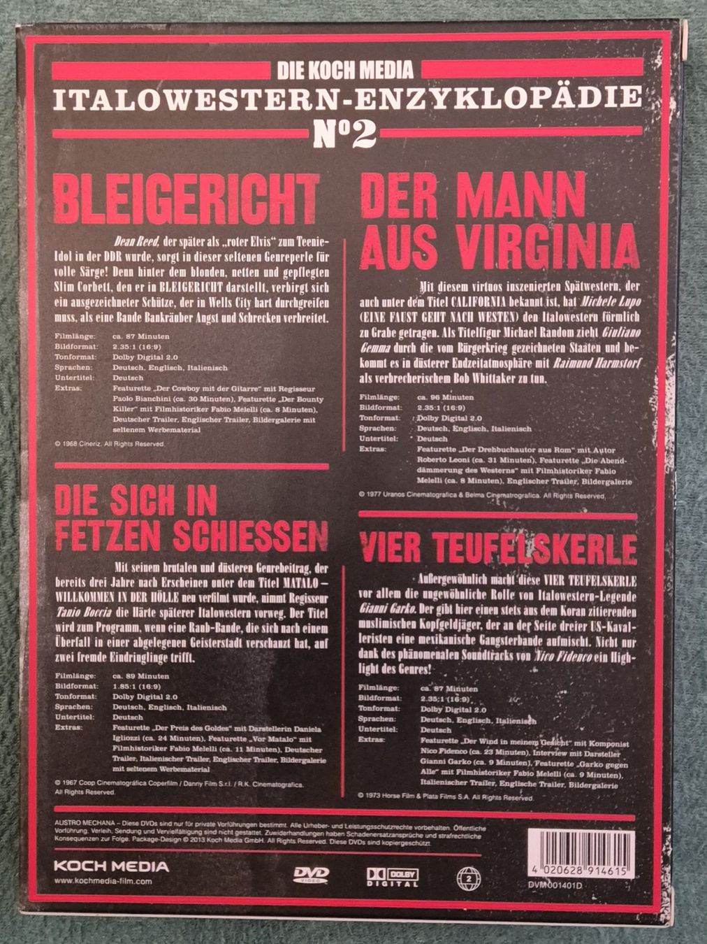 Tutti i DVDs: Italowestern-Enzyklopädie No 2 – Usato da Chur venduto da dluli 1