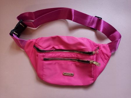 3x Gürteltasche rosa Doppelreissverschluss - Sac banane rose