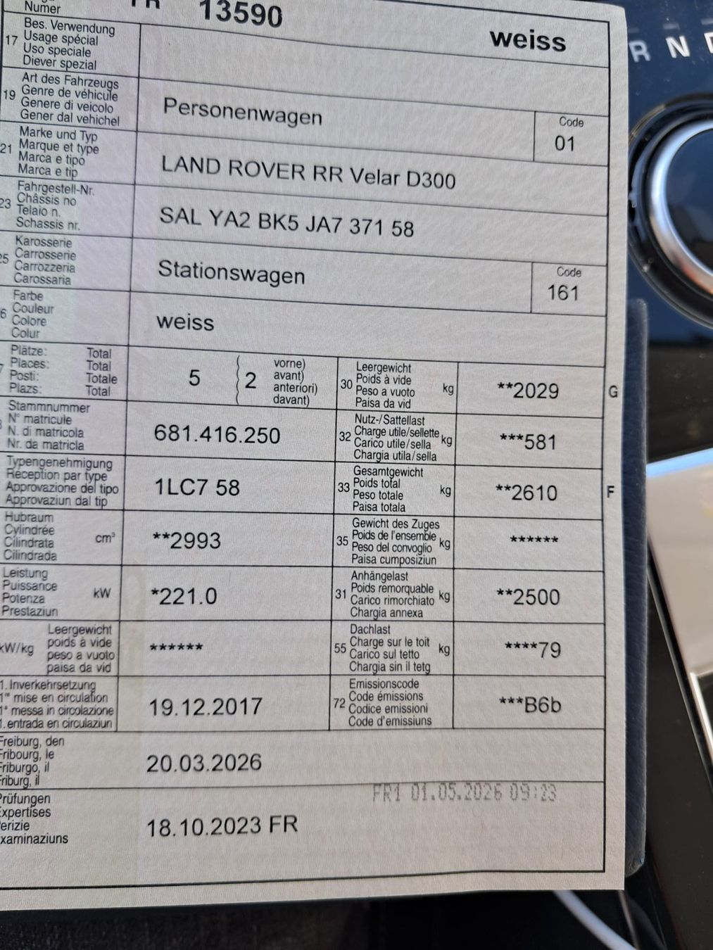 Land Rover Automobili: LAND ROVER RR Velar D300 – Usato da La Roche FR venduto da silvie59 9