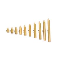 Röhrenförmiger Verschluss «Slide on» 8 mm Farbe Gold (neu)