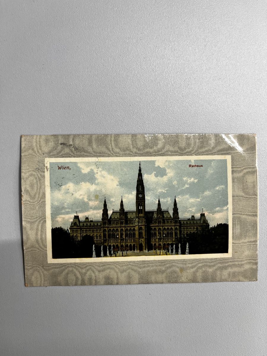 Ansichtskarten: alte Ansichtskarte Wien Rathaus mit Stempel, frankiert, – Gebraucht aus Muttenz von Totkel