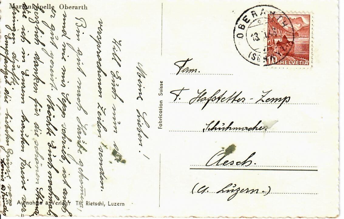 Cartes postales: Oberarth – D'occasion à Hochdorf par Ziegel-16 1