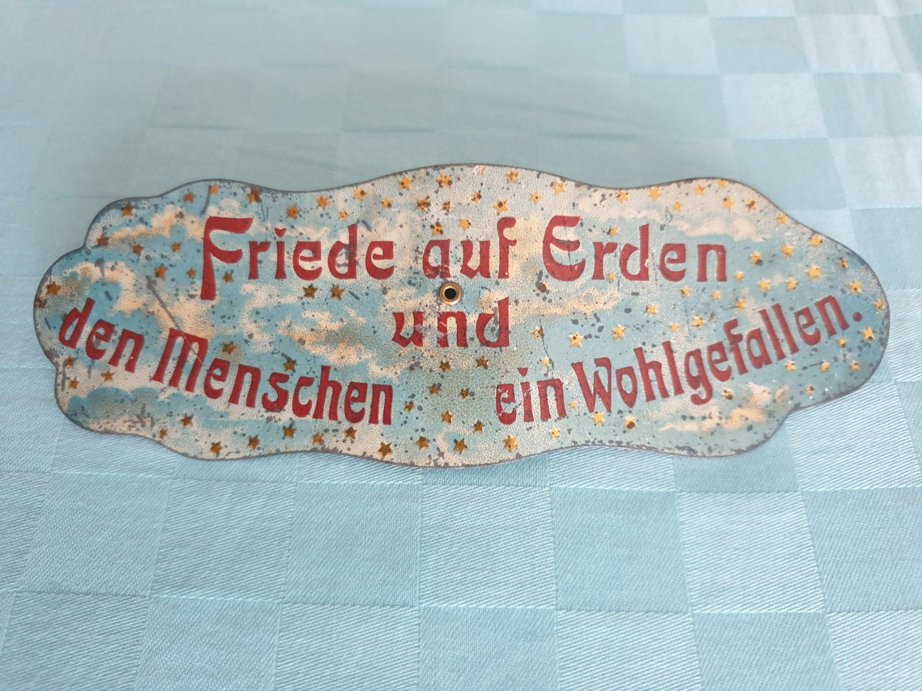 Ecriteaux: Schild Blech Friede auf Erden – D'occasion à Mörschwil par spirspi
