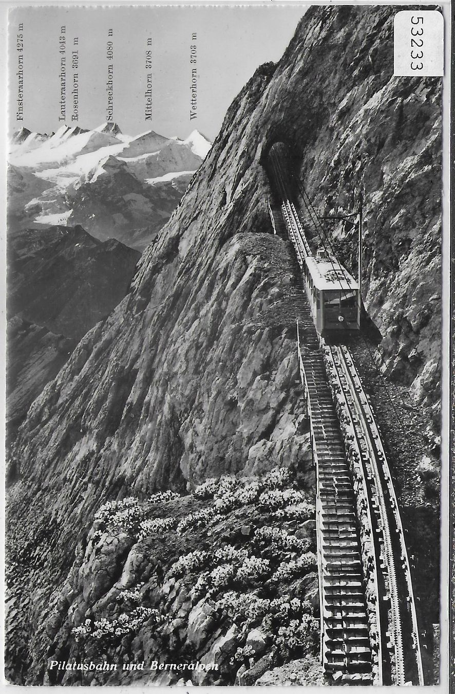 Cartoline postali: Pilatusbahn mit Berneralpen – Usato da Ettingen venduto da Kartenplanet