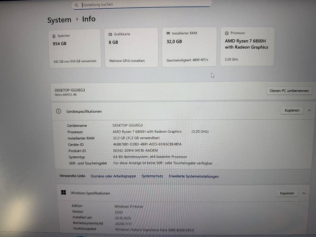 Notebooks: ACER NITRO 5 GAMING-LAPTOP – Gebraucht aus Luzern von cha_9b7f 3