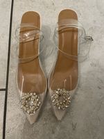 Transparente Pumps mit Glitzerstein-Verzierung – Elegant 42
