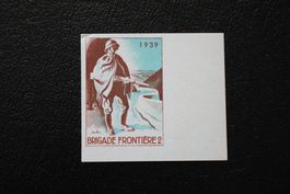 BRIGADE FRONTIERE 2  Soldatenmarke 1939 geschnitten
