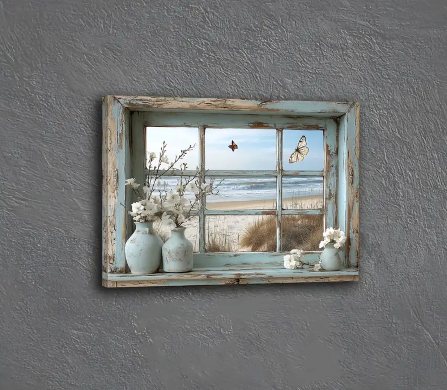 Foto & Immagini: Strandblick Fenster Leinwand – Nuovo e nell'imballaggio originale da Wagenhausen venduto da M.Sieg 1