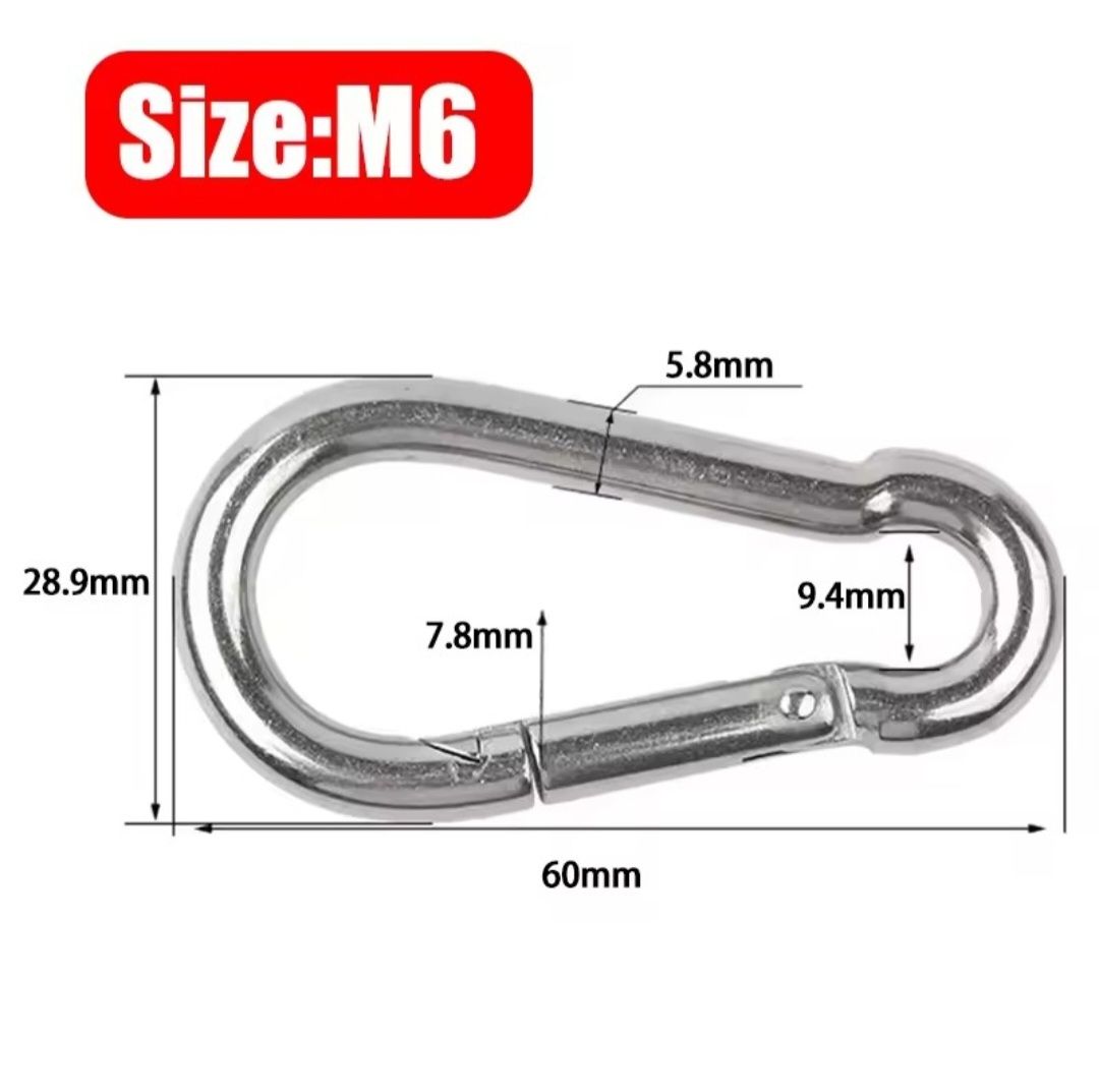 Attrezzatura da arrampicata: Karabiner Edelstahl M6 – Nuovo e nell'imballaggio originale da Menziken venduto da Mirager