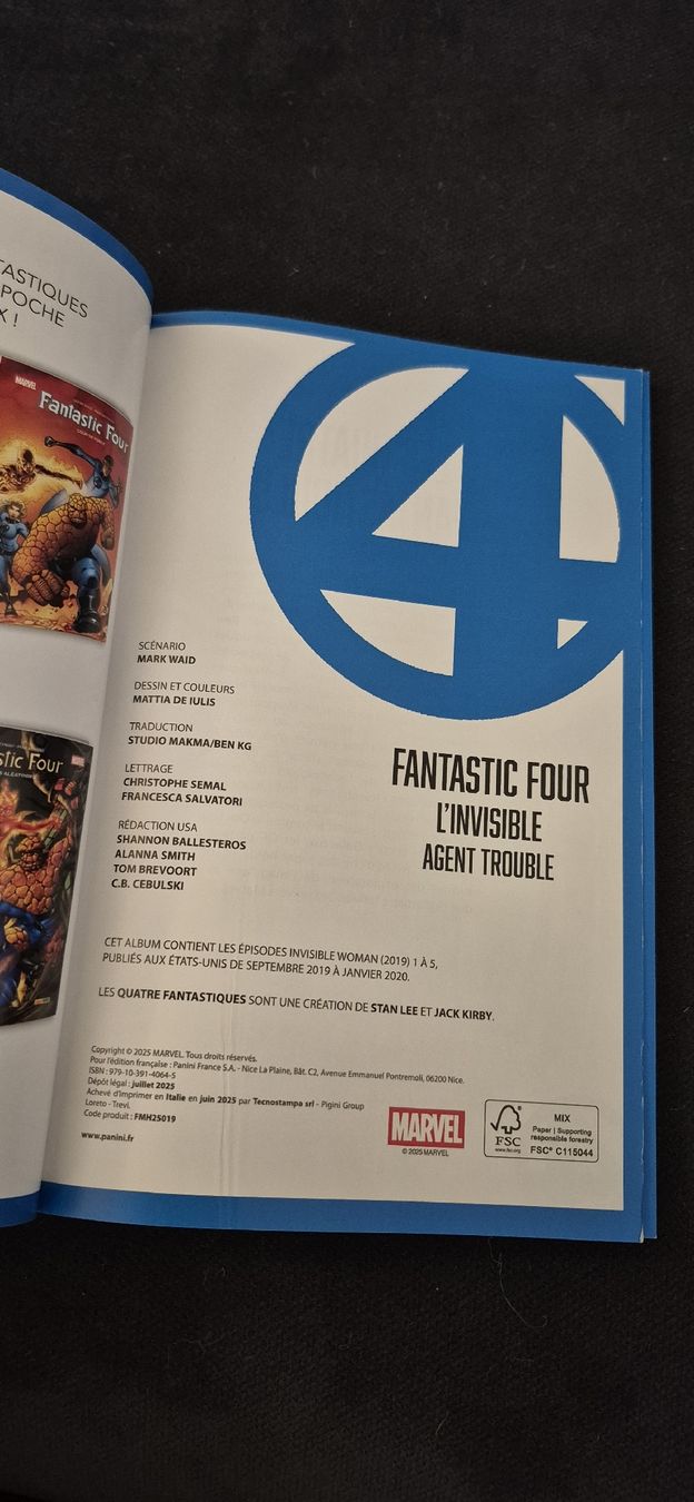 Fumetti: FANTASTIC FOUR L'INVISIBLE BD MARVEL COMICS RÉCIT COMPLET FR – Usato da Grand-Lancy venduto da luc111 3
