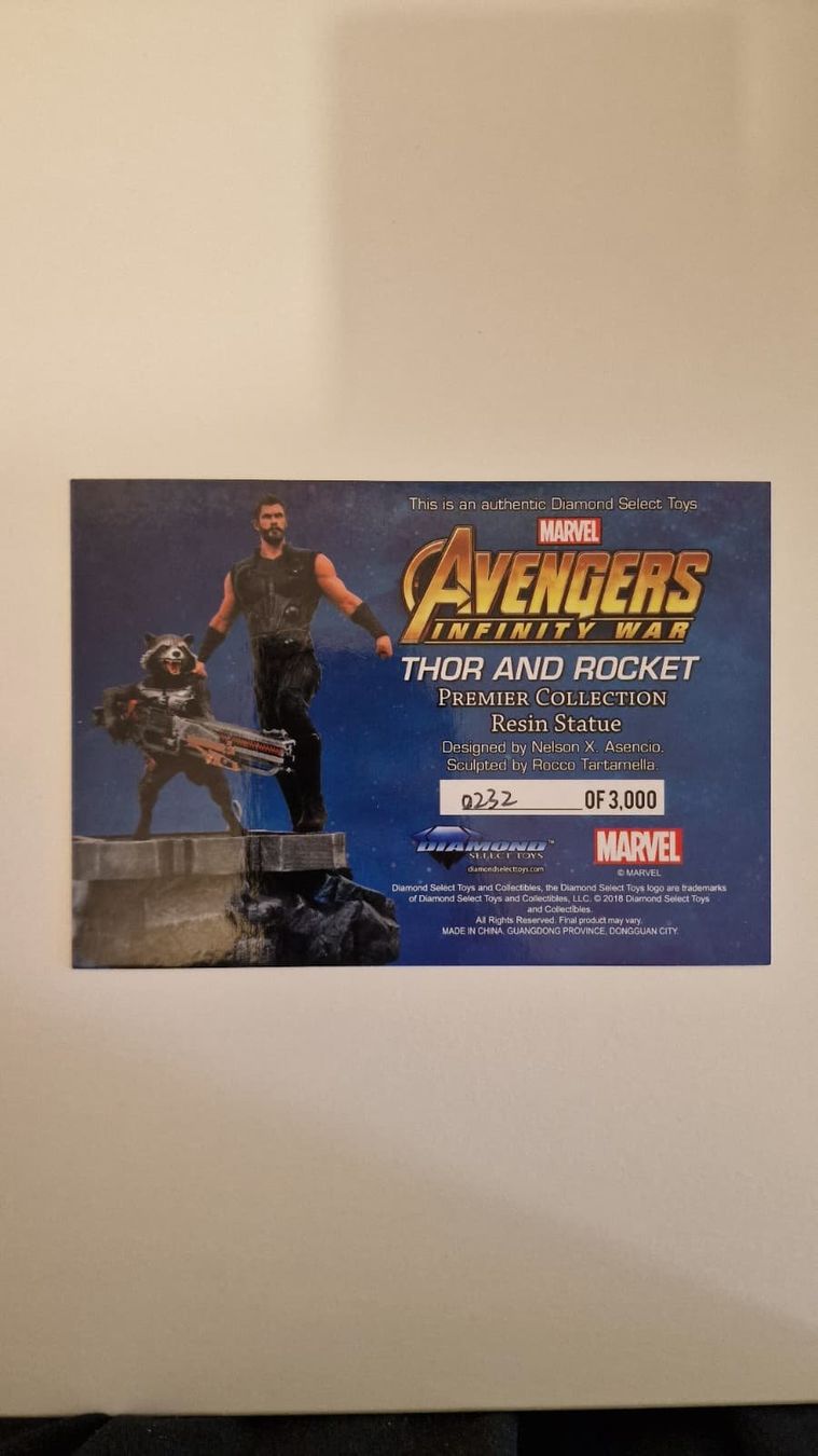 Statuette: Marvel Infinity War - Thor und Rocket - Mit OVP! – Usato da Rümlang venduto da VictorGM 2