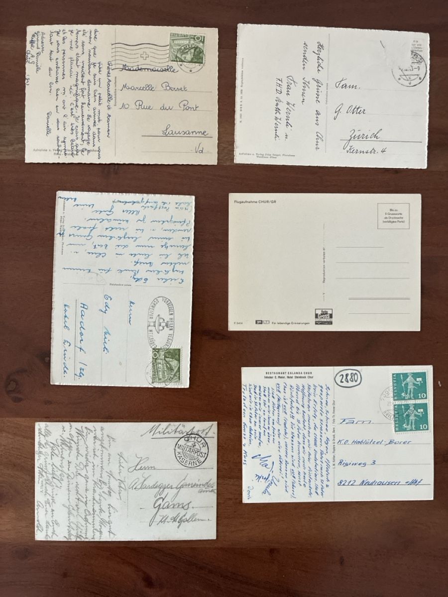Ansichtskarten: 12 Ansichtskarten Schweiz von Chur GR – Gebraucht aus Oftringen von Cla.vD.74 3