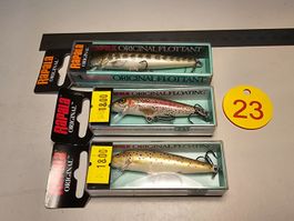 Rapala Original Floating Wobbler Set 3stk Forelle Fischkö...