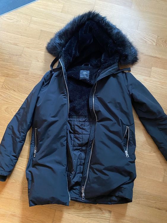 zara winterjacke damen weiß