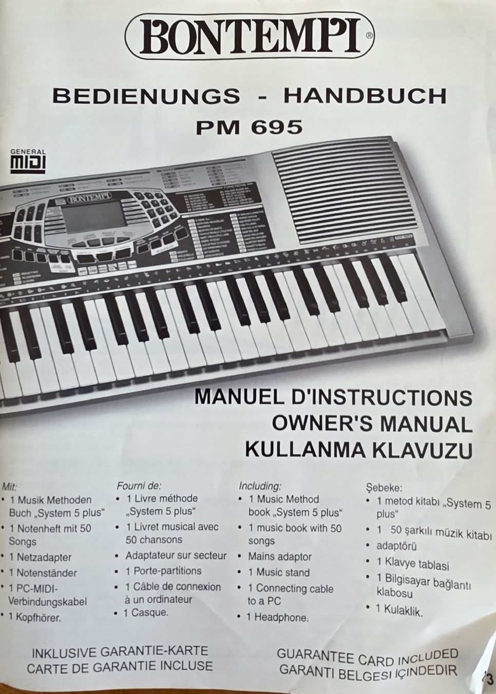 Bontempi Strumenti musicali: Bontempi Keyboard PM 695 – Usato da Kaisten venduto da M.R.Mahrer 1
