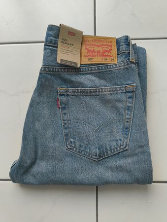 Levi's Jeans 505 Regular blau W34 L34 Neu mit Etikette