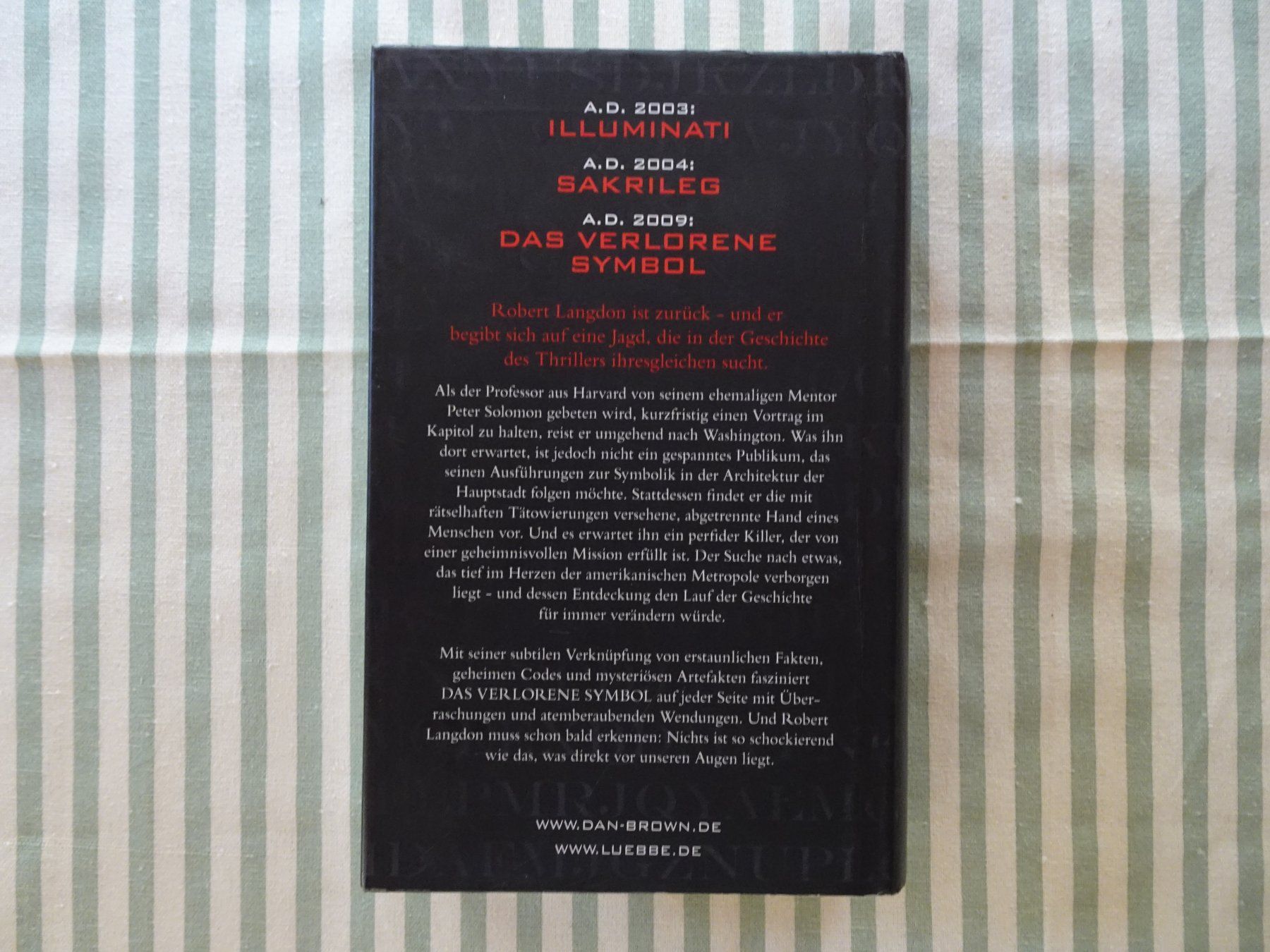 Libri: Dan Brown - Das verlorene Symbol - Thriller - B891 – Usato da Küssnacht am Rigi venduto da Bookslove-Divers 1