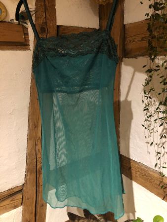 wunderschönes Negligee von Sandmaiden grün xs 34 Spitze Mesh