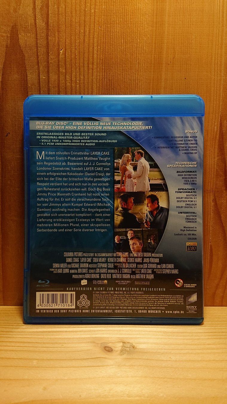Tutti i DVDs: LAYER CAKE Blu-Ray mit Daniel Craig – Usato da Wilderswil venduto da Exebub 1