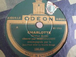 Disque 78 tours Odéon aiguille de Mistinguett - 166.025