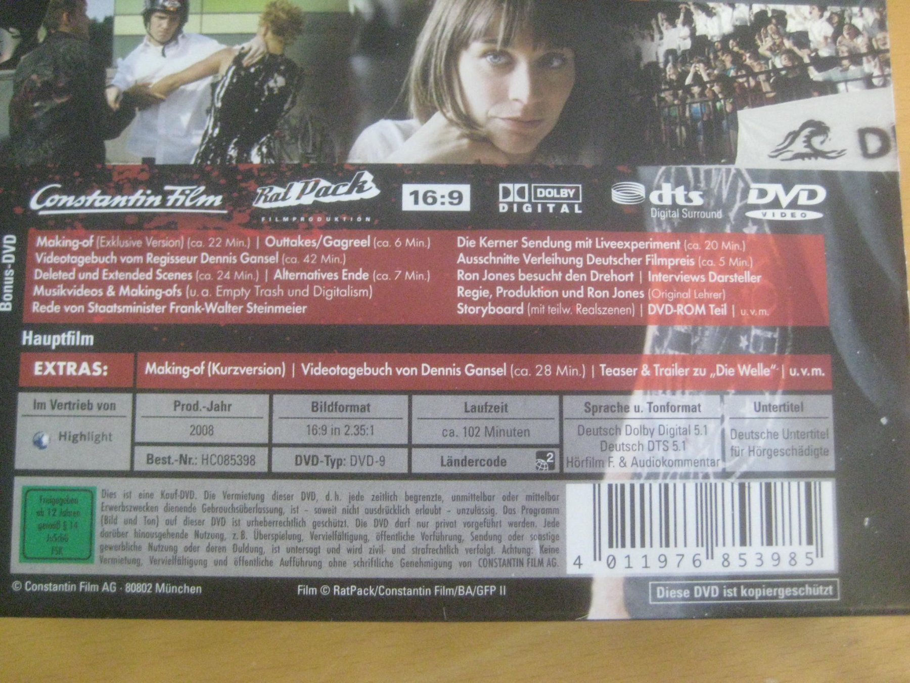 Tutti i DVDs: DVD   DIE WELLE – Usato da Uster venduto da flocke1 2
