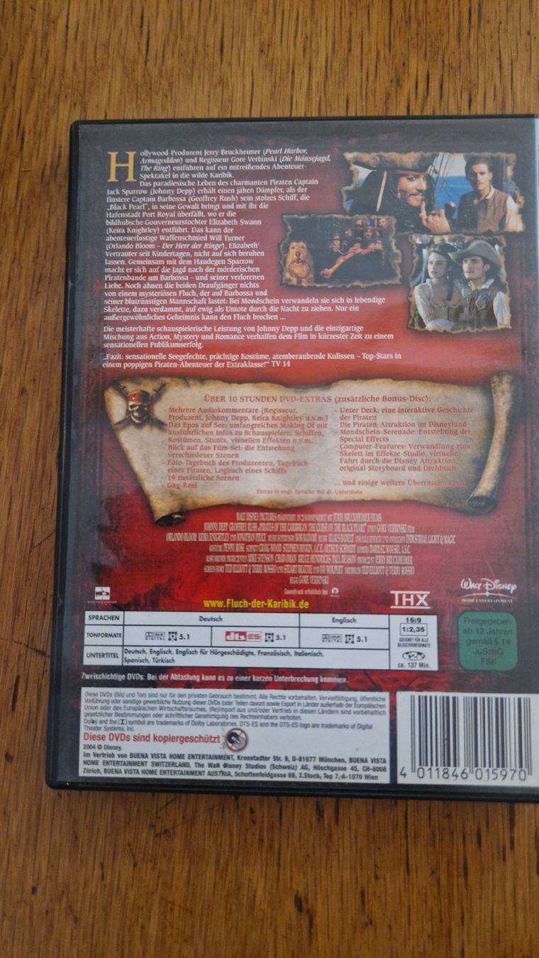 Tutti i DVDs: Fluch der Karibik DVD - Special Edition -  – Usato da Neuhaus SG venduto da silvia1991 1