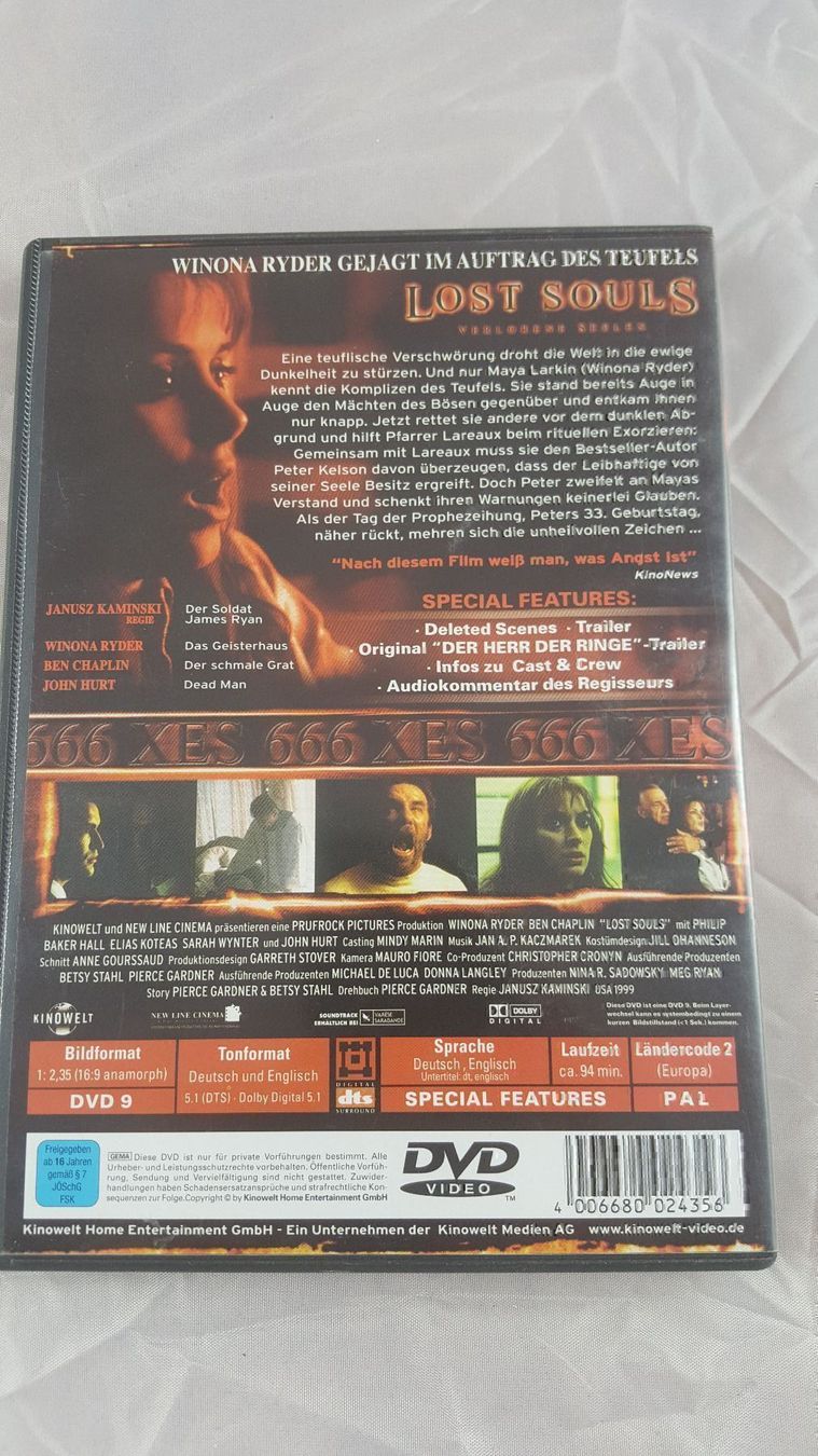 Tutti i DVDs: DVD Lost Souls – Usato da Dierikon venduto da tasticfantastic 1