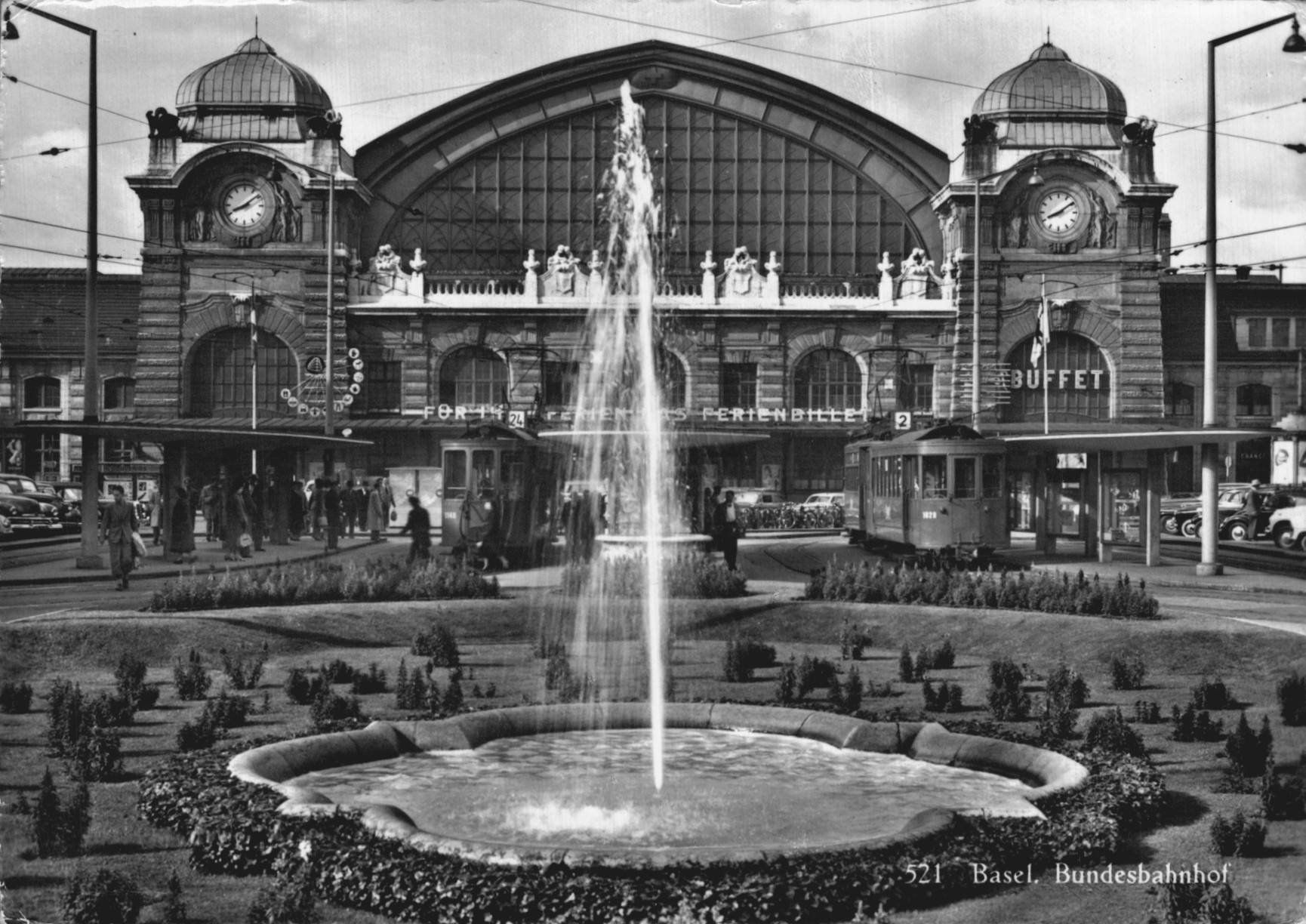 Cartoline postali: Basel Bundesbahnhof, 1963 – Usato da Oberkirch LU venduto da sa_kr