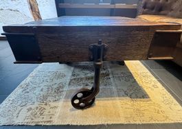 Rustikaler Salontisch auf Rollen Industrial Style