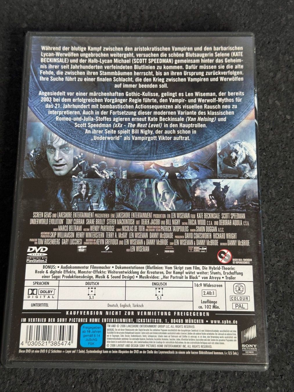 Tous les DVDs: Underworld Evolution DVD DE/EN – D'occasion à Fribourg par tschjoly 1