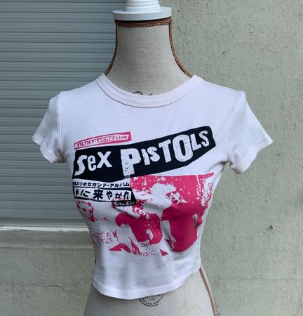 Super top crop H&M SEX PISTOLS 100%coton t.XS