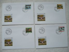 Pro Juventute 2000 4 FDC Einzelm. SBK J356 - J359